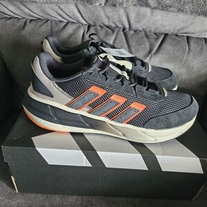 Adidas Men's Black and Orange Running Shoes